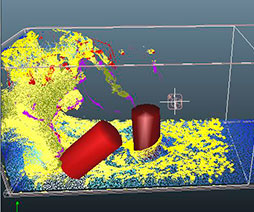 Волны, всплески, пена realflow